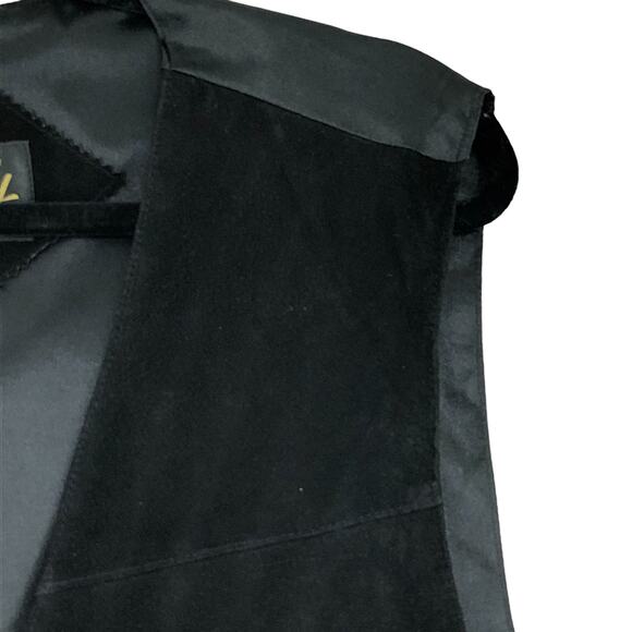 Scully Mens Size XL Leather Vest Snap Front Adjustable Waist Black *TINY FLAW - Picture 7 of 15